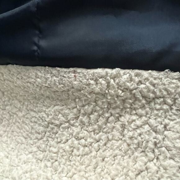 Navy Adidas Drawstring Canvas  Coat- Size M - Picture 8 of 11